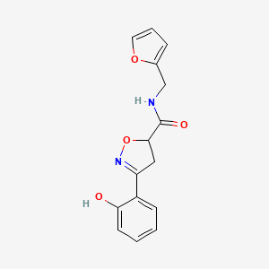 N-(2-furylmethyl)-3-(2-hydroxyphenyl)-4,5-dihydro-5-isoxazolecarboxamide