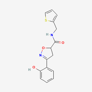 3-(2-hydroxyphenyl)-N-(2-thienylmethyl)-4,5-dihydro-5-isoxazolecarboxamide