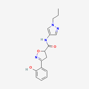 3-(2-hydroxyphenyl)-N-(1-propyl-1H-pyrazol-4-yl)-4,5-dihydro-5-isoxazolecarboxamide