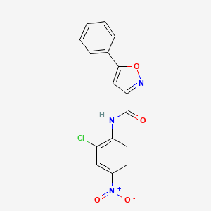 N-(2-chloro-4-nitrophenyl)-5-phenyl-1,2-oxazole-3-carboxamide