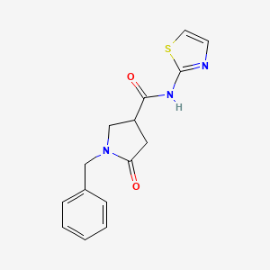 molecular formula C15H15N3O2S B4148931 1-benzyl-5-oxo-N-(1,3-thiazol-2-yl)pyrrolidine-3-carboxamide 