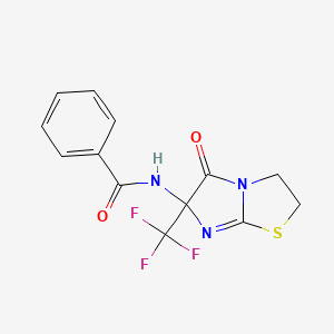 N-[5-oxo-6-(trifluoromethyl)-2,3,5,6-tetrahydroimidazo[2,1-b][1,3]thiazol-6-yl]benzamide