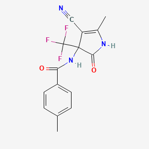 N-[4-cyano-5-methyl-2-oxo-3-(trifluoromethyl)-2,3-dihydro-1H-pyrrol-3-yl]-4-methylbenzamide