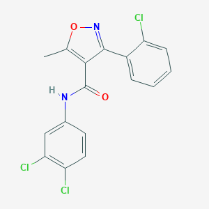 molecular formula C17H11Cl3N2O2 B414902 3-(2-chlorophenyl)-N-(3,4-dichlorophenyl)-5-methyl-1,2-oxazole-4-carboxamide 