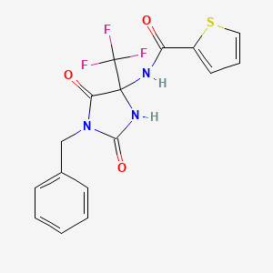 molecular formula C16H12F3N3O3S B4149028 N-[1-benzyl-2,5-dioxo-4-(trifluoromethyl)imidazolidin-4-yl]thiophene-2-carboxamide 