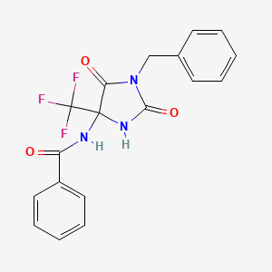 N-[1-benzyl-2,5-dioxo-4-(trifluoromethyl)imidazolidin-4-yl]benzamide