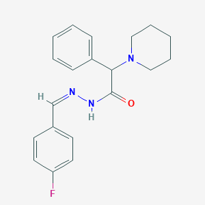 molecular formula C20H22FN3O B414907 N'-(4-fluorobenzylidene)-2-phenyl-2-(1-piperidinyl)acetohydrazide 