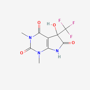 5-HYDROXY-1,3-DIMETHYL-5-(TRIFLUOROMETHYL)-1H,2H,3H,4H,5H,6H,7H-PYRROLO[2,3-D]PYRIMIDINE-2,4,6-TRIONE