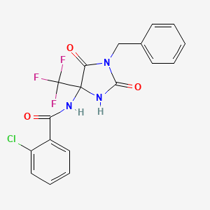 N-[1-benzyl-2,5-dioxo-4-(trifluoromethyl)imidazolidin-4-yl]-2-chlorobenzamide