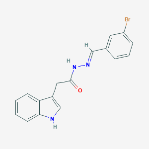 molecular formula C17H14BrN3O B414910 N'-(3-bromobenzylidene)-2-(1H-indol-3-yl)acetohydrazide 