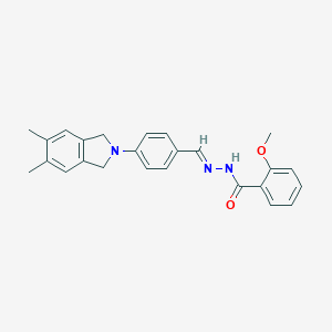 molecular formula C25H25N3O2 B414911 N'-[4-(5,6-dimethyl-1,3-dihydro-2H-isoindol-2-yl)benzylidene]-2-methoxybenzohydrazide 