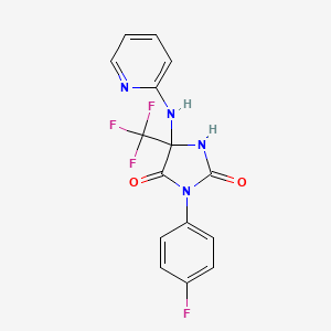 3-(4-fluorophenyl)-5-(2-pyridinylamino)-5-(trifluoromethyl)-2,4-imidazolidinedione