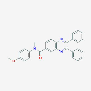 molecular formula C29H23N3O2 B414914 N-(4-methoxyphenyl)-N-methyl-2,3-diphenyl-6-quinoxalinecarboxamide 