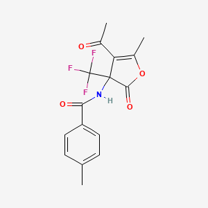 N~1~-[4-ACETYL-5-METHYL-2-OXO-3-(TRIFLUOROMETHYL)-2,3-DIHYDRO-3-FURANYL]-4-METHYLBENZAMIDE