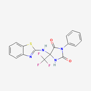 molecular formula C17H11F3N4O2S B4149164 5-(1,3-Benzothiazol-2-ylamino)-3-phenyl-5-(trifluoromethyl)imidazolidine-2,4-dione 