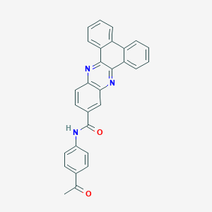 molecular formula C29H19N3O2 B414917 N-(4-acetylphenyl)dibenzo[a,c]phenazine-11-carboxamide 