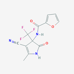 N-[4-cyano-5-methyl-2-oxo-3-(trifluoromethyl)-2,3-dihydro-1H-pyrrol-3-yl]-2-furamide