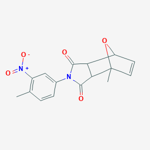 molecular formula C16H14N2O5 B414921 4-methyl-2-(4-methyl-3-nitrophenyl)-3a,4,7,7a-tetrahydro-1H-4,7-epoxyisoindole-1,3(2H)-dione 