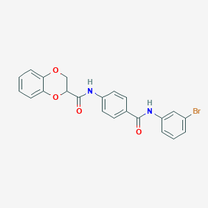 N-[4-[(3-bromophenyl)carbamoyl]phenyl]-2,3-dihydro-1,4-benzodioxine-3-carboxamide