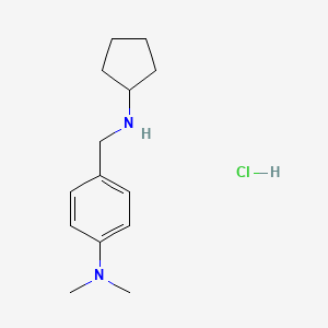 4-[(cyclopentylamino)methyl]-N,N-dimethylaniline;hydrochloride