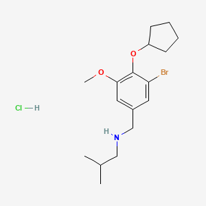 N-[3-bromo-4-(cyclopentyloxy)-5-methoxybenzyl]-2-methyl-1-propanamine hydrochloride