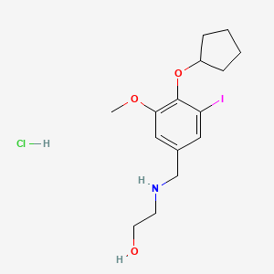 2-[(4-Cyclopentyloxy-3-iodo-5-methoxyphenyl)methylamino]ethanol;hydrochloride