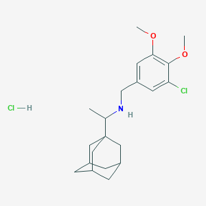 1-(1-adamantyl)-N-[(3-chloro-4,5-dimethoxyphenyl)methyl]ethanamine;hydrochloride