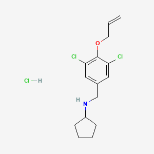 N-[(3,5-dichloro-4-prop-2-enoxyphenyl)methyl]cyclopentanamine;hydrochloride