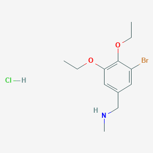 1-(3-bromo-4,5-diethoxyphenyl)-N-methylmethanamine;hydrochloride