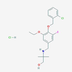 2-[[4-[(2-Chlorophenyl)methoxy]-3-ethoxy-5-iodophenyl]methylamino]-2-methylpropan-1-ol;hydrochloride