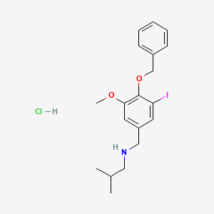 molecular formula C19H25ClINO2 B4149336 N-[4-(benzyloxy)-3-iodo-5-methoxybenzyl]-2-methyl-1-propanamine hydrochloride 