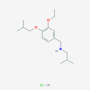 molecular formula C17H30ClNO2 B4149346 N-(3-ethoxy-4-isobutoxybenzyl)-2-methyl-1-propanamine hydrochloride 