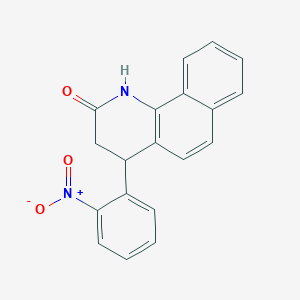 molecular formula C19H14N2O3 B414935 4-(2-nitrophenyl)-3,4-dihydrobenzo[h]quinolin-2(1H)-one 