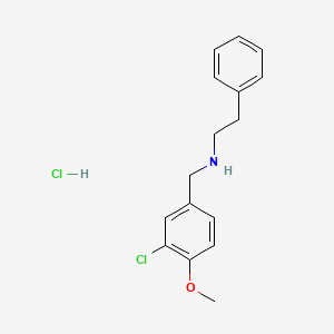 N-[(3-chloro-4-methoxyphenyl)methyl]-2-phenylethanamine;hydrochloride