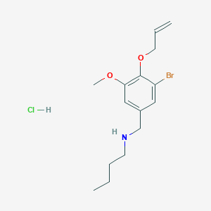 molecular formula C15H23BrClNO2 B4149365 N-[4-(allyloxy)-3-bromo-5-methoxybenzyl]-1-butanamine hydrochloride 