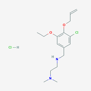 N-[(3-chloro-5-ethoxy-4-prop-2-enoxyphenyl)methyl]-N',N'-dimethylethane-1,2-diamine;hydrochloride