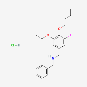 molecular formula C20H27ClINO2 B4149377 N-benzyl-1-(4-butoxy-3-ethoxy-5-iodophenyl)methanamine hydrochloride 