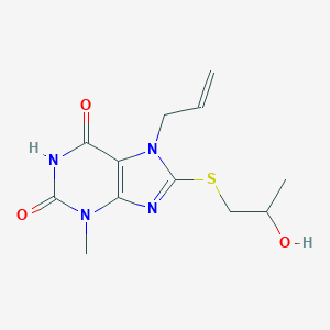 molecular formula C12H16N4O3S B414938 7-allyl-8-[(2-hydroxypropyl)sulfanyl]-3-methyl-3,7-dihydro-1H-purine-2,6-dione CAS No. 327169-13-1