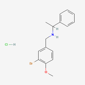 N-(3-bromo-4-methoxybenzyl)-1-phenylethanamine hydrochloride