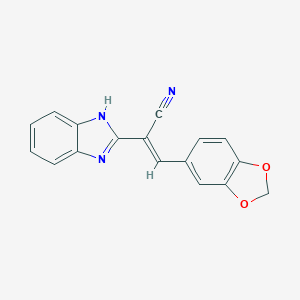 molecular formula C17H11N3O2 B414939 2-(1H-benzimidazol-2-yl)-3-(1,3-benzodioxol-5-yl)acrylonitrile CAS No. 1157954-66-9