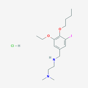 N-[(4-butoxy-3-ethoxy-5-iodophenyl)methyl]-N',N'-dimethylethane-1,2-diamine;hydrochloride