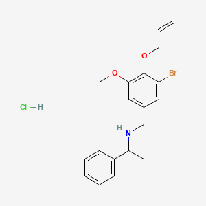 molecular formula C19H23BrClNO2 B4149397 N-[4-(allyloxy)-3-bromo-5-methoxybenzyl]-1-phenylethanamine hydrochloride 