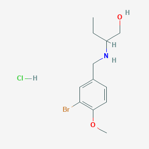 2-[(3-Bromo-4-methoxyphenyl)methylamino]butan-1-ol;hydrochloride