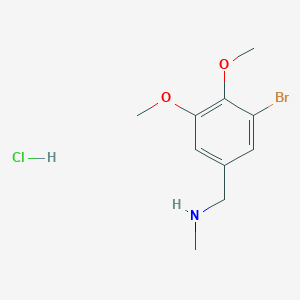 1-(3-bromo-4,5-dimethoxyphenyl)-N-methylmethanamine;hydrochloride