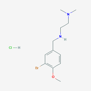 N-[(3-bromo-4-methoxyphenyl)methyl]-N',N'-dimethylethane-1,2-diamine;hydrochloride