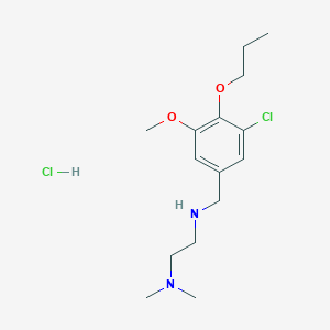 N-[(3-chloro-5-methoxy-4-propoxyphenyl)methyl]-N',N'-dimethylethane-1,2-diamine;hydrochloride