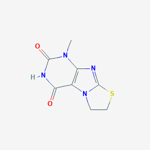 molecular formula C8H8N4O2S B414948 1-Methyl-6,7-dihydro[1,3]thiazolo[2,3-f]purine-2,4(1H,3H)-dione CAS No. 178452-87-4