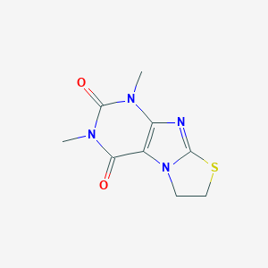 molecular formula C9H10N4O2S B414949 1,3-dimethyl-6,7-dihydro[1,3]thiazolo[2,3-f]purine-2,4(1H,3H)-dione CAS No. 6048-97-1