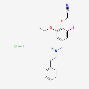 2-[2-Ethoxy-6-iodo-4-[(2-phenylethylamino)methyl]phenoxy]acetonitrile;hydrochloride