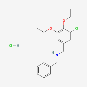 molecular formula C18H23Cl2NO2 B4149510 N-benzyl-1-(3-chloro-4,5-diethoxyphenyl)methanamine hydrochloride 